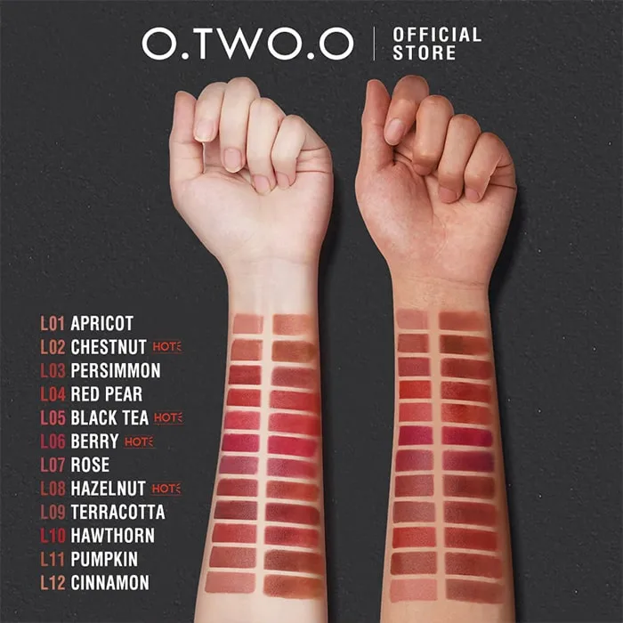 رژ لب دو طرفه مایع و جامد اوتوو O.two.o مدل Double-Ended Lip Glaze And Lipstick رنگ Hazeinut شماره L08 - تصویر 2