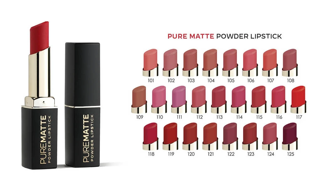 رژ لب جامد مات و مخملی گلدن رز Golden Rose مدل Pure Matt شماره 103 - تصویر 2