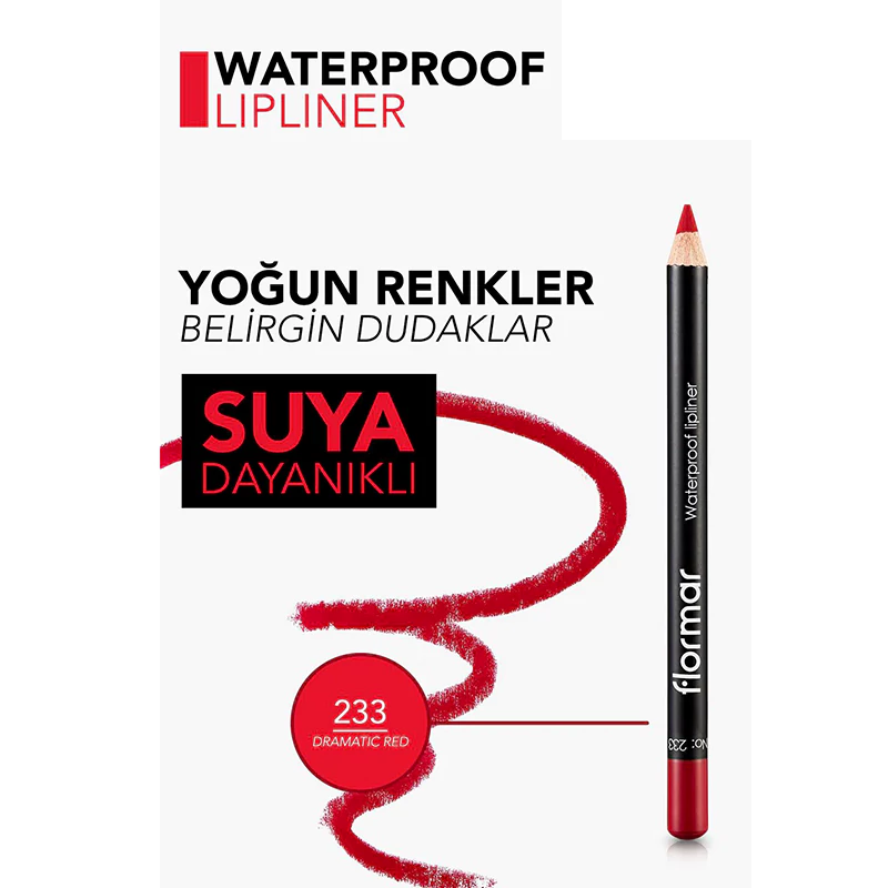 مداد لب ضد آب فلورمار مدل Waterproof Lipliner شماره 233 رنگ Dramatic Red - تصویر 2