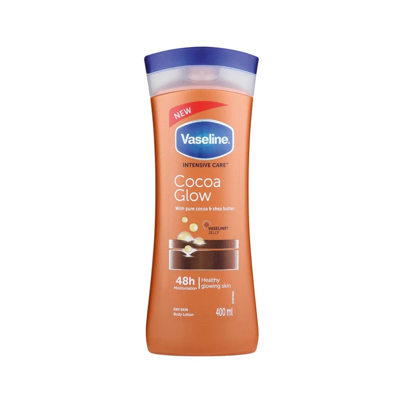 لوسیون بدن وازلین مدل Cocoa Glow با حجم ۴۰۰ میلیلیتر،